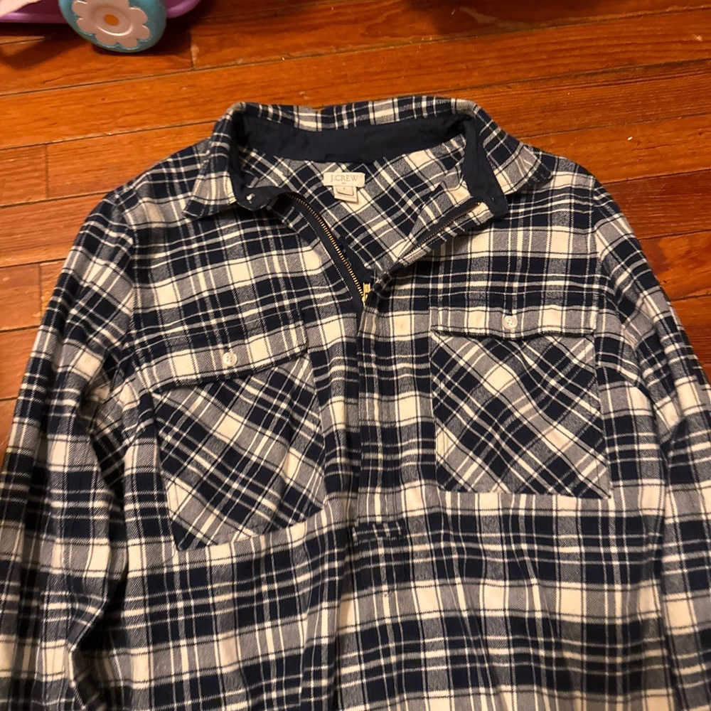 Vintage flannel by J.crew half zip like new size small